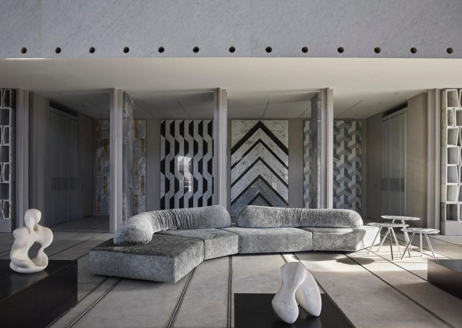 Geometric Modular Lounge Customizable Sectional Sofa Collection with Mix-Match Design