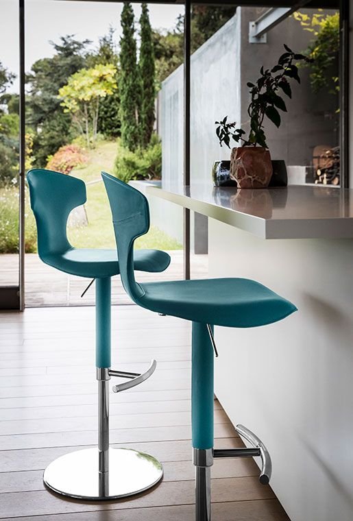 Emerald Velvet Bar Stool Modern Upholstered High Back Kitchen Counter Chair