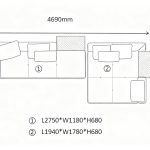L-Shaped Modular Sofa D（5 seaters）