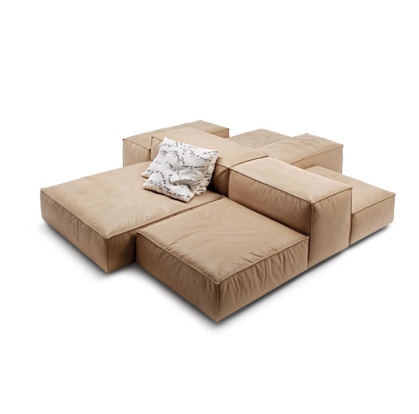 Removable Upholstery Sofa Feather Topper Adjustable Feet Solid Wood Frame