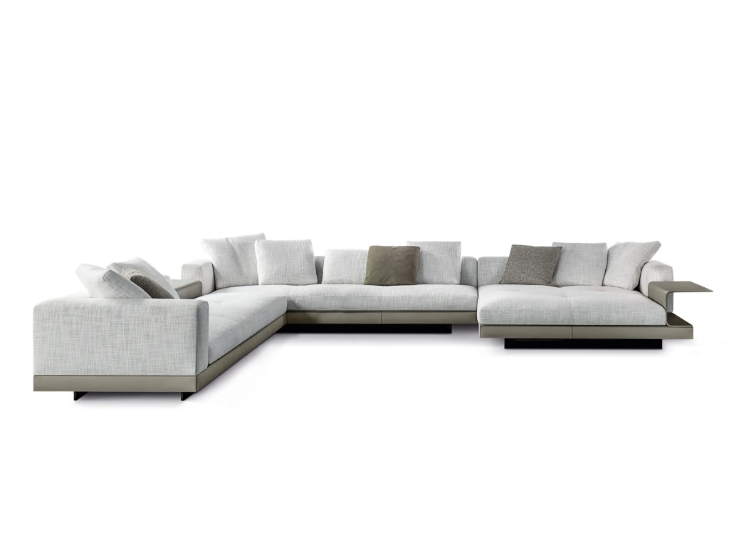 Modern Minimalist Multifunctional Movable Genuine Leather Sofa