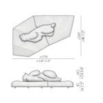 Sculptural Bear Sofa with Furry Backrest and Ice Textured Base