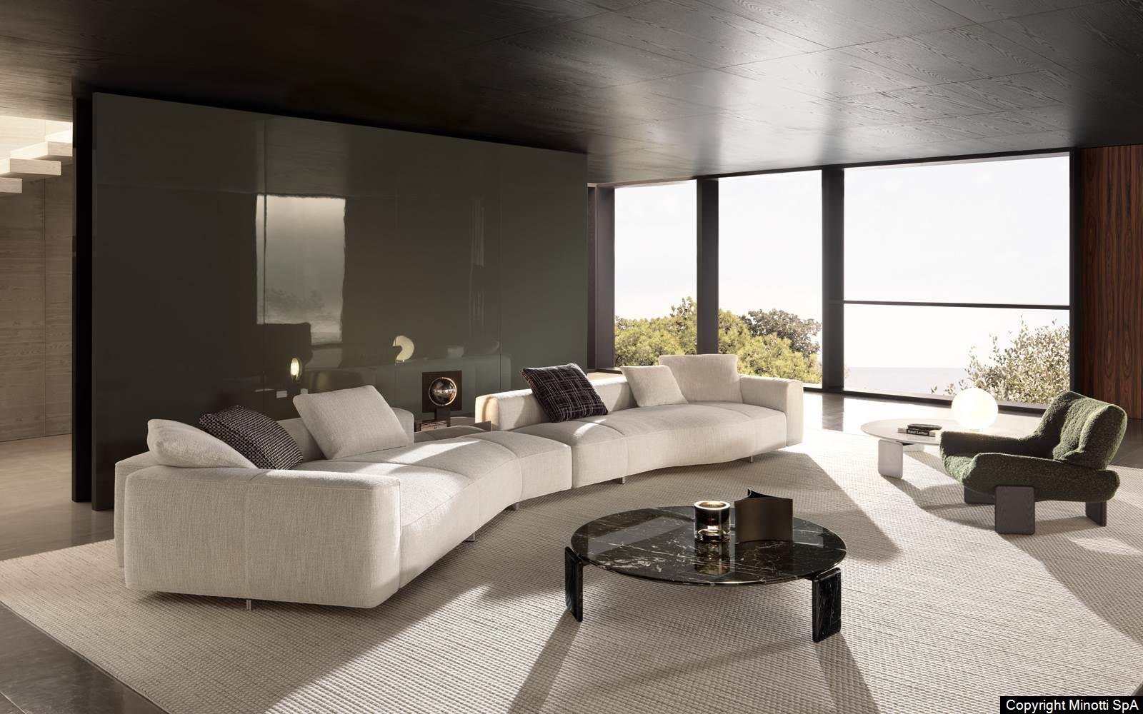 Luxury Modular Sofa with Goose-Down Cushions & Couture Detailing
