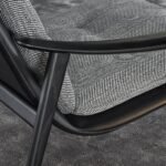 Italian Minimalist Modern Saddle microfiber leather Smoked Armchair