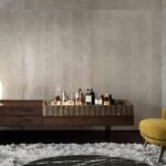 Luxury Leather Lounge Brown Armchair with Armrests