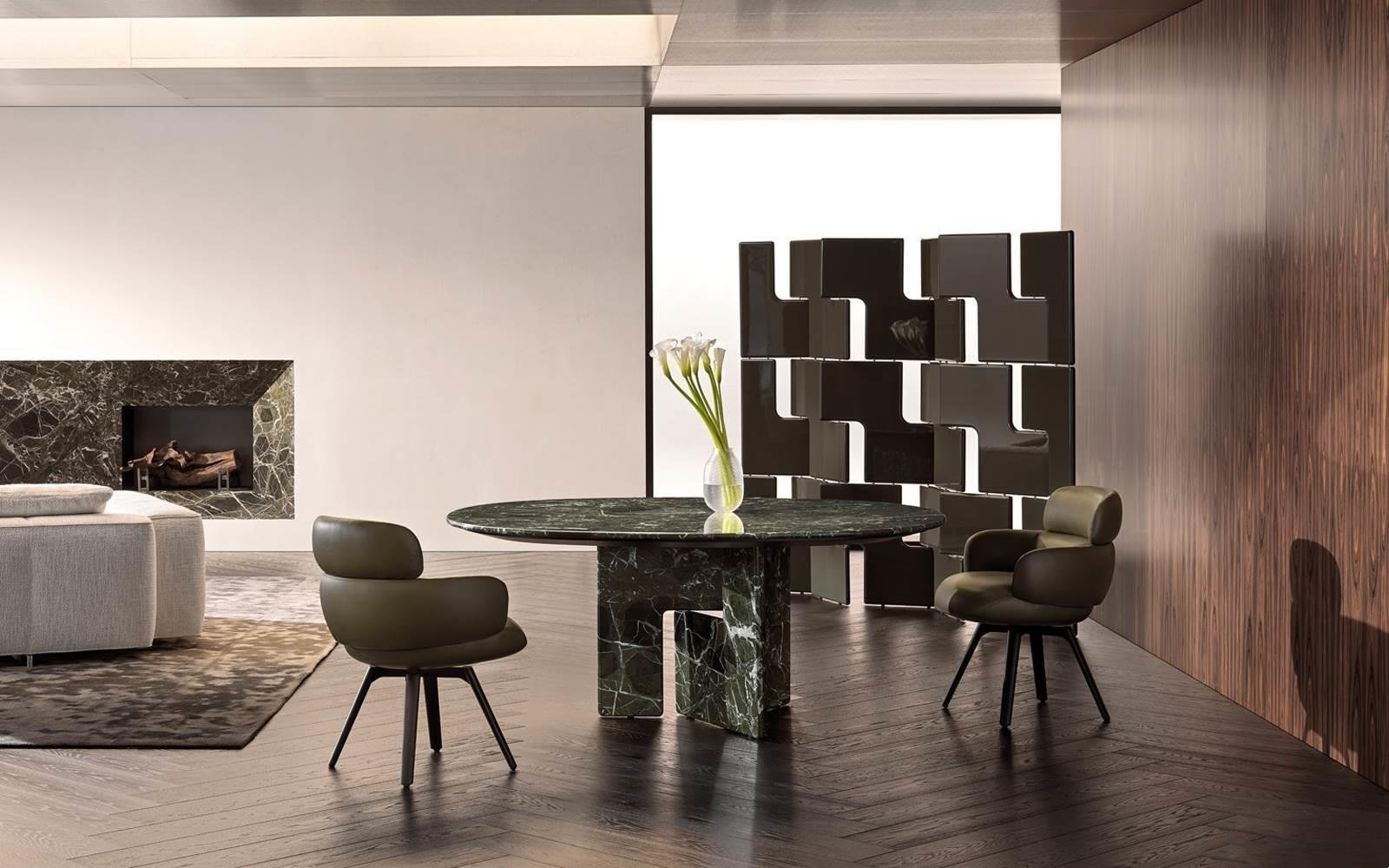 Olive Velvet Swivel Accent Chair with Black Wooden Legs