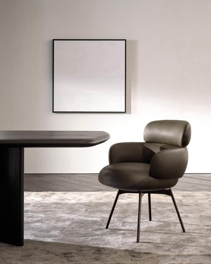 Olive Velvet Swivel Accent Chair with Black Wooden Legs