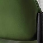 Sculpted Walnut Frame and Plush Channeled Cushioning Armchair with Footrest