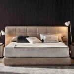 Modular Tufted Upholstered Bed Modern Panel Headboard Design