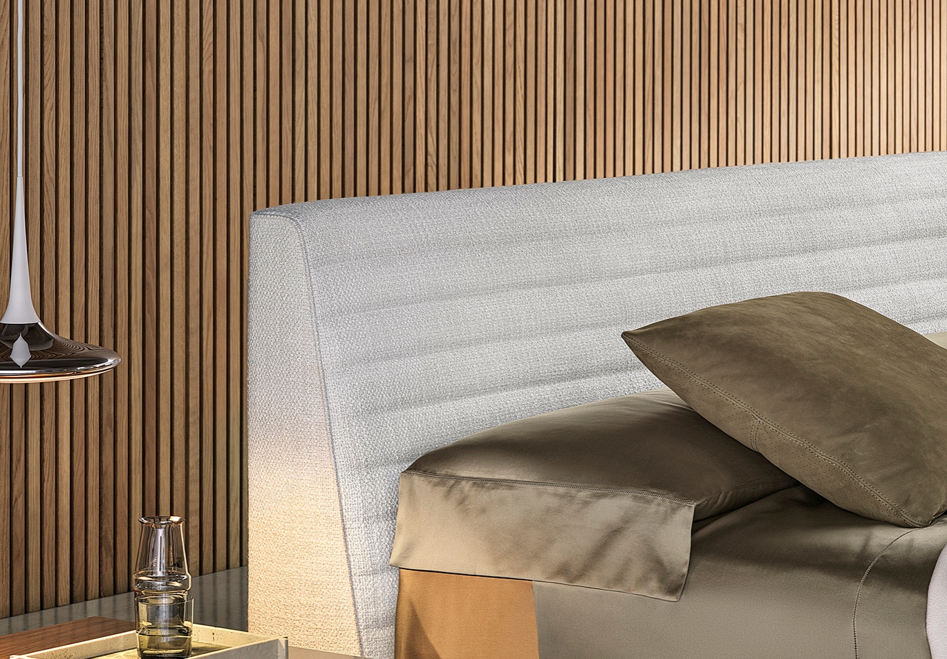 Minimalist Channeled Fabric Daybed Modern Upholstered Bed