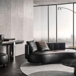 Eco-Leather Piping and 360° Swivel Base Sofa