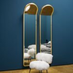 Soft Blue Fluffy Wool Accent Chair with Sleek Metal Legs Modern Stylish Seat