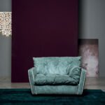 Light Gray Modern Swivel Armchair with Tufted Cushion & Decorative Stitching
