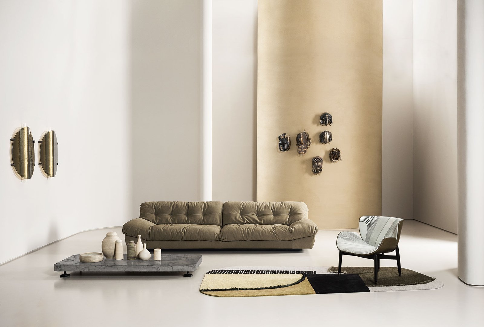 Oversized Cloud Quilted Leather Sofa Italian Craftsmanship Comfort Seating