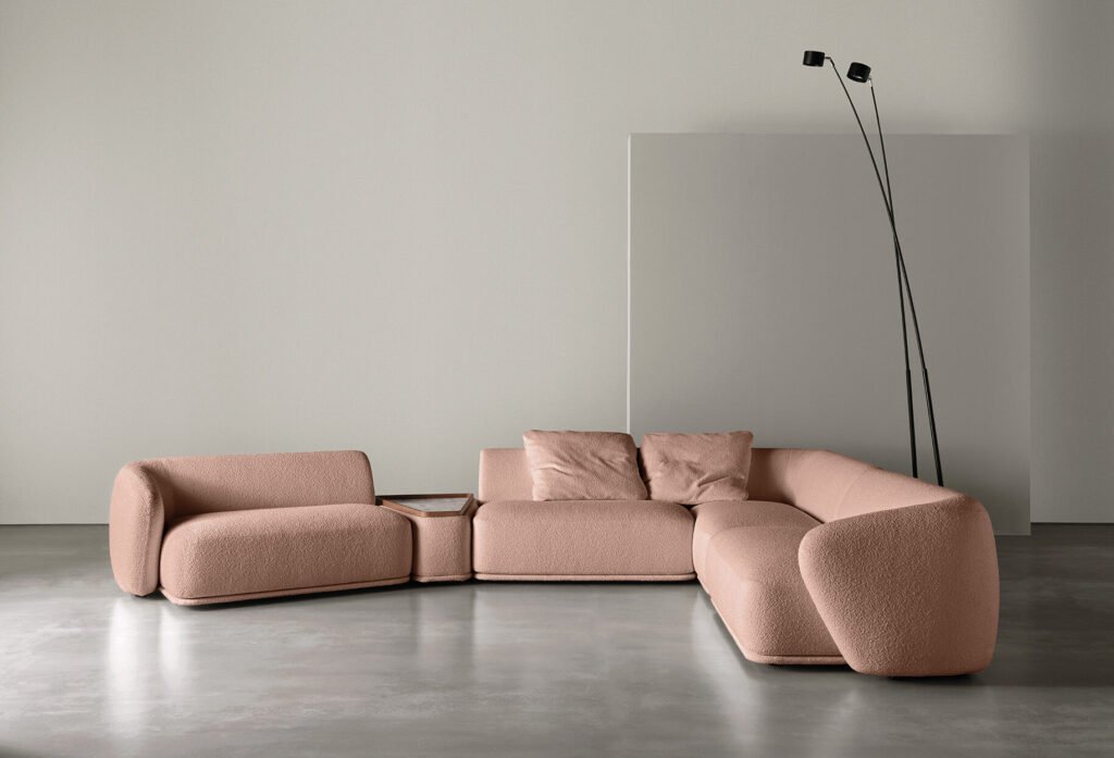 Modular Organic Sofa Fluid Lines Custom Configuration Luxury Craftsmanship