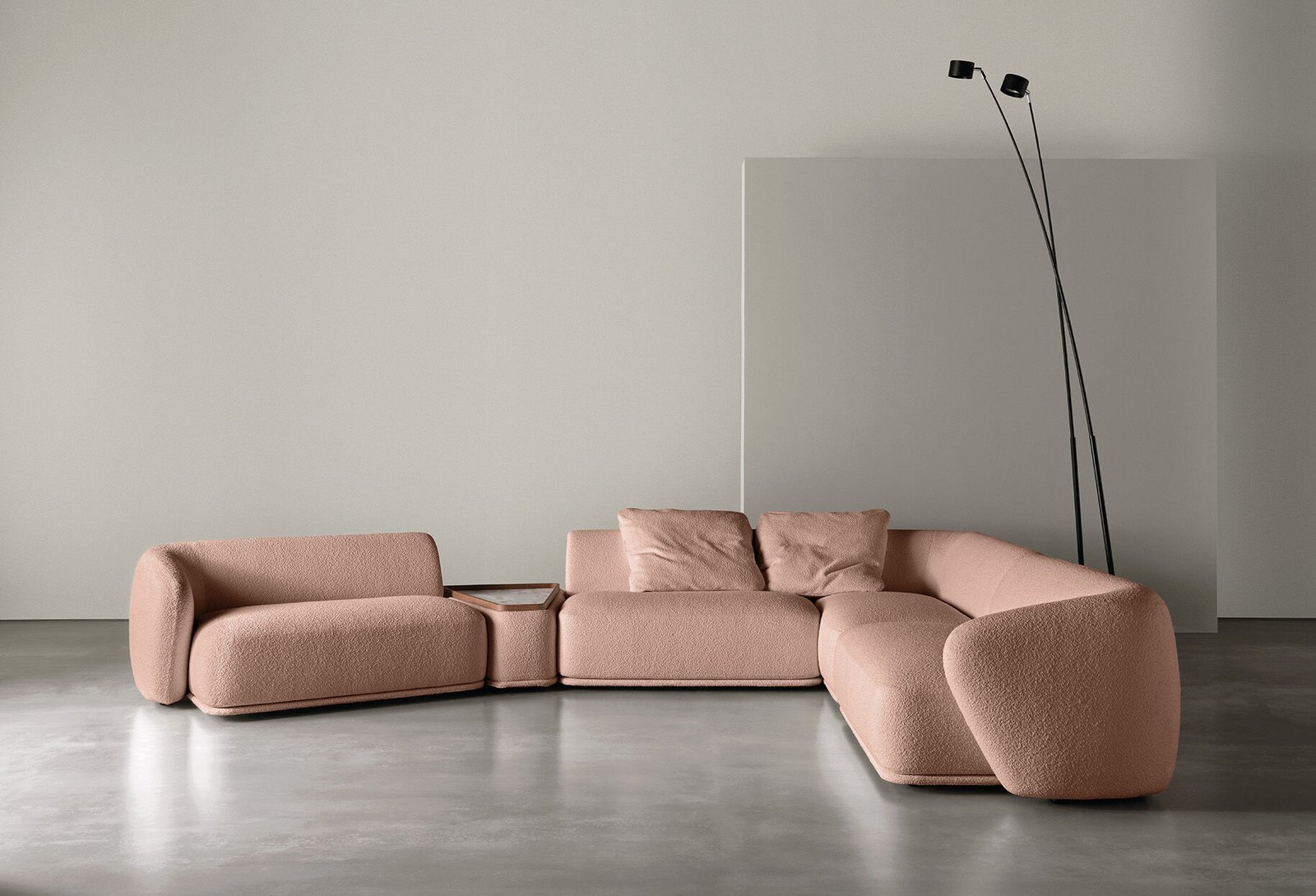 Modular Organic Sofa Fluid Lines Custom Configuration Luxury Craftsmanship