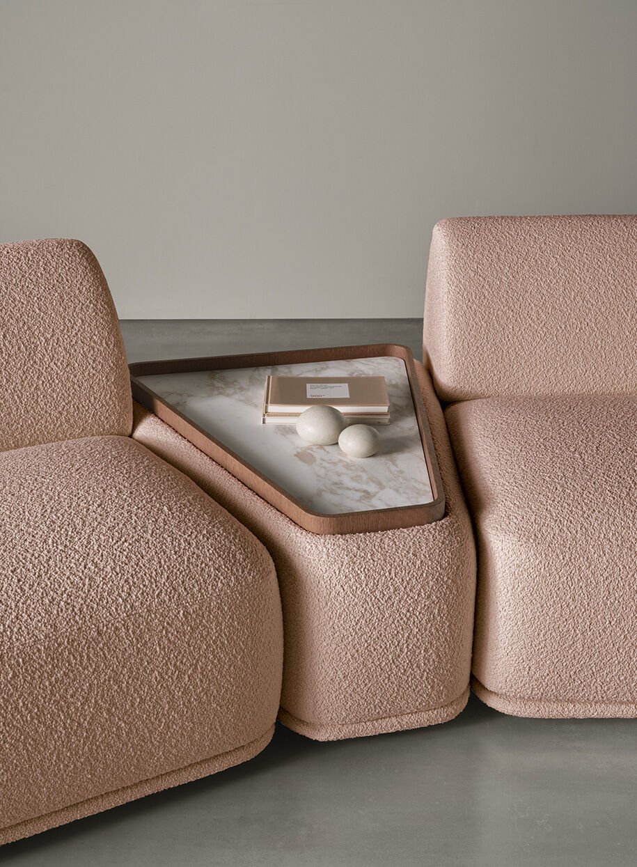 Modular Organic Sofa Fluid Lines Custom Configuration Luxury Craftsmanship