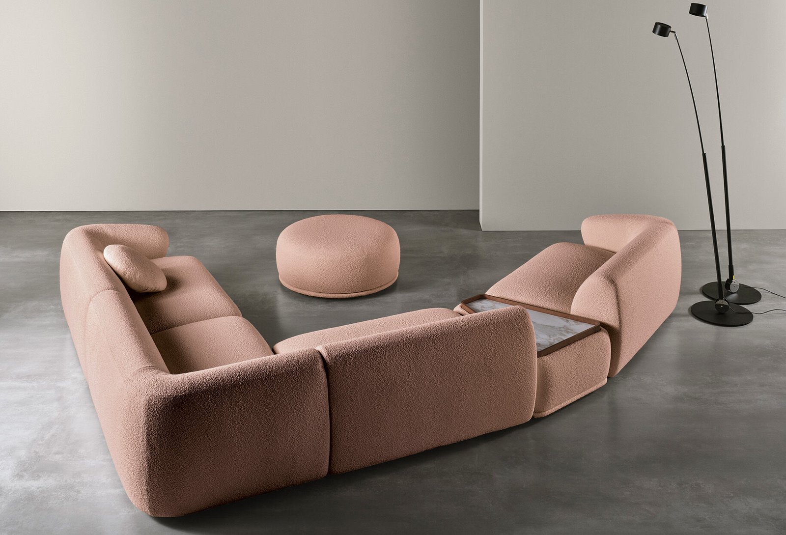 Modular Organic Sofa Fluid Lines Custom Configuration Luxury Craftsmanship