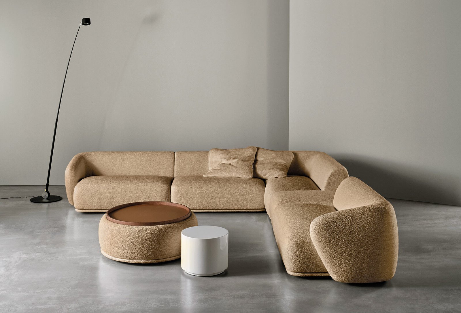 Modular Organic Sofa Fluid Lines Custom Configuration Luxury Craftsmanship
