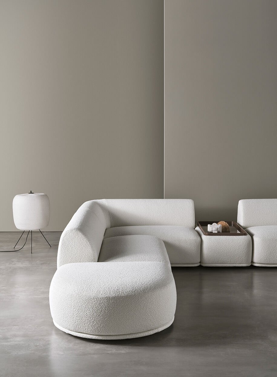 Modular Organic Sofa Fluid Lines Custom Configuration Luxury Craftsmanship