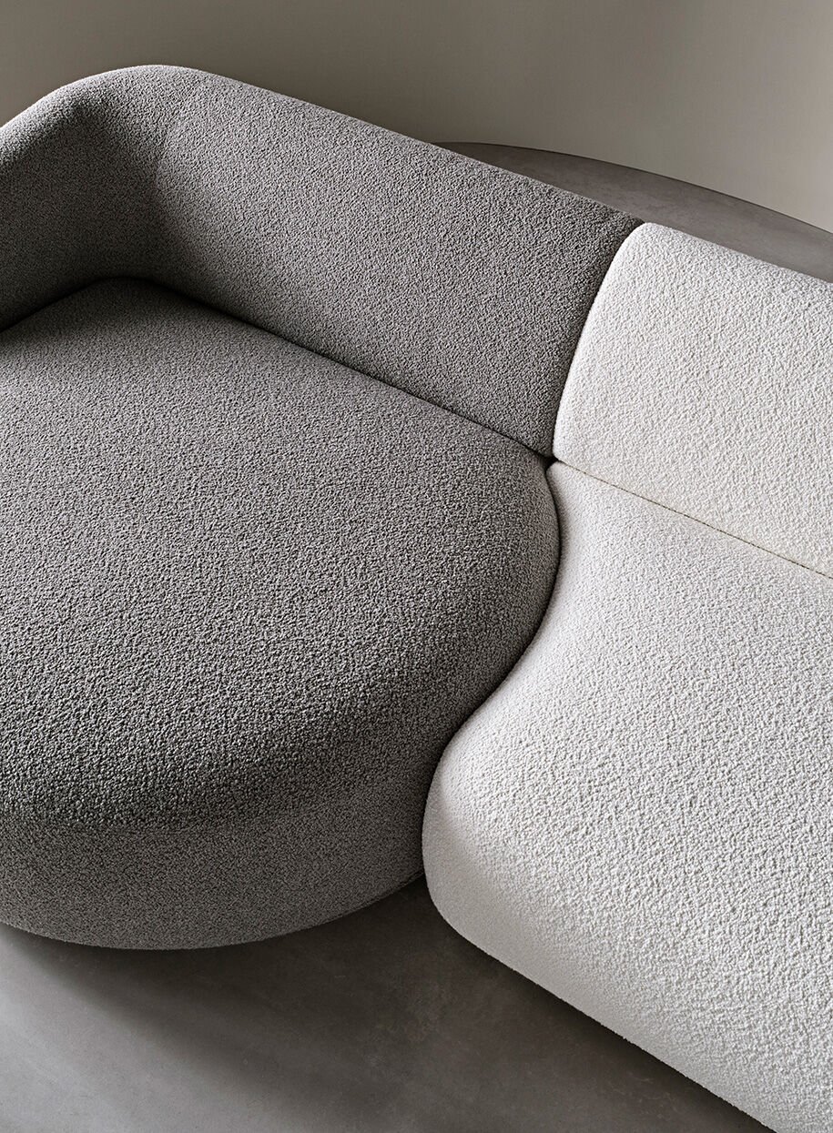 Modular Organic Sofa Fluid Lines Custom Configuration Luxury Craftsmanship
