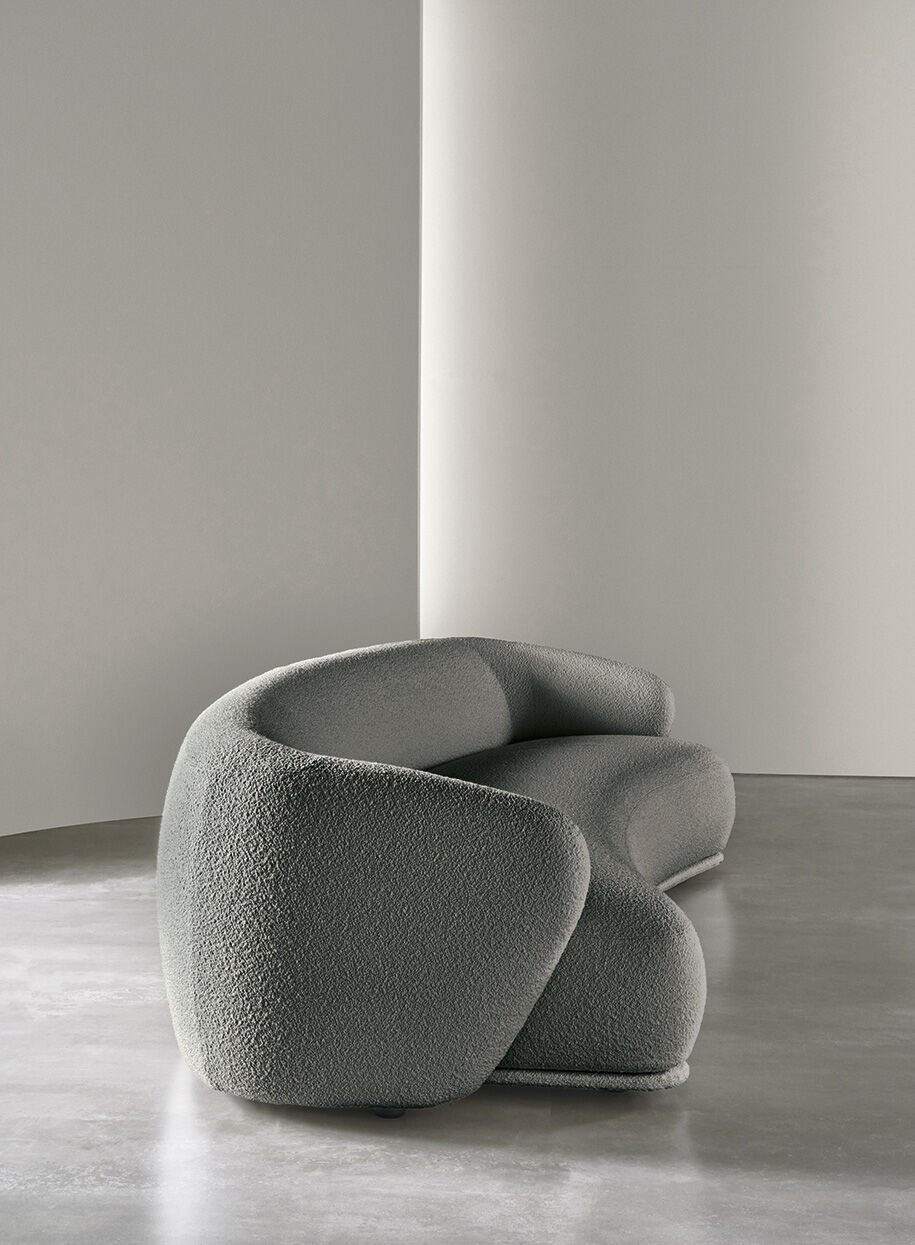 Modular Organic Sofa Fluid Lines Custom Configuration Luxury Craftsmanship