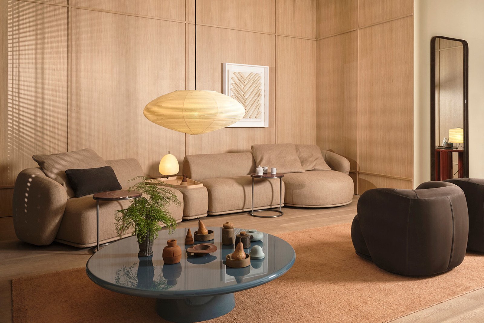 Modular Organic Sofa Fluid Lines Custom Configuration Luxury Craftsmanship