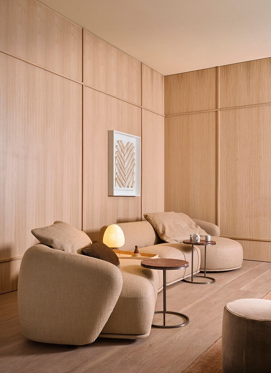 Modular Organic Sofa Fluid Lines Custom Configuration Luxury Craftsmanship