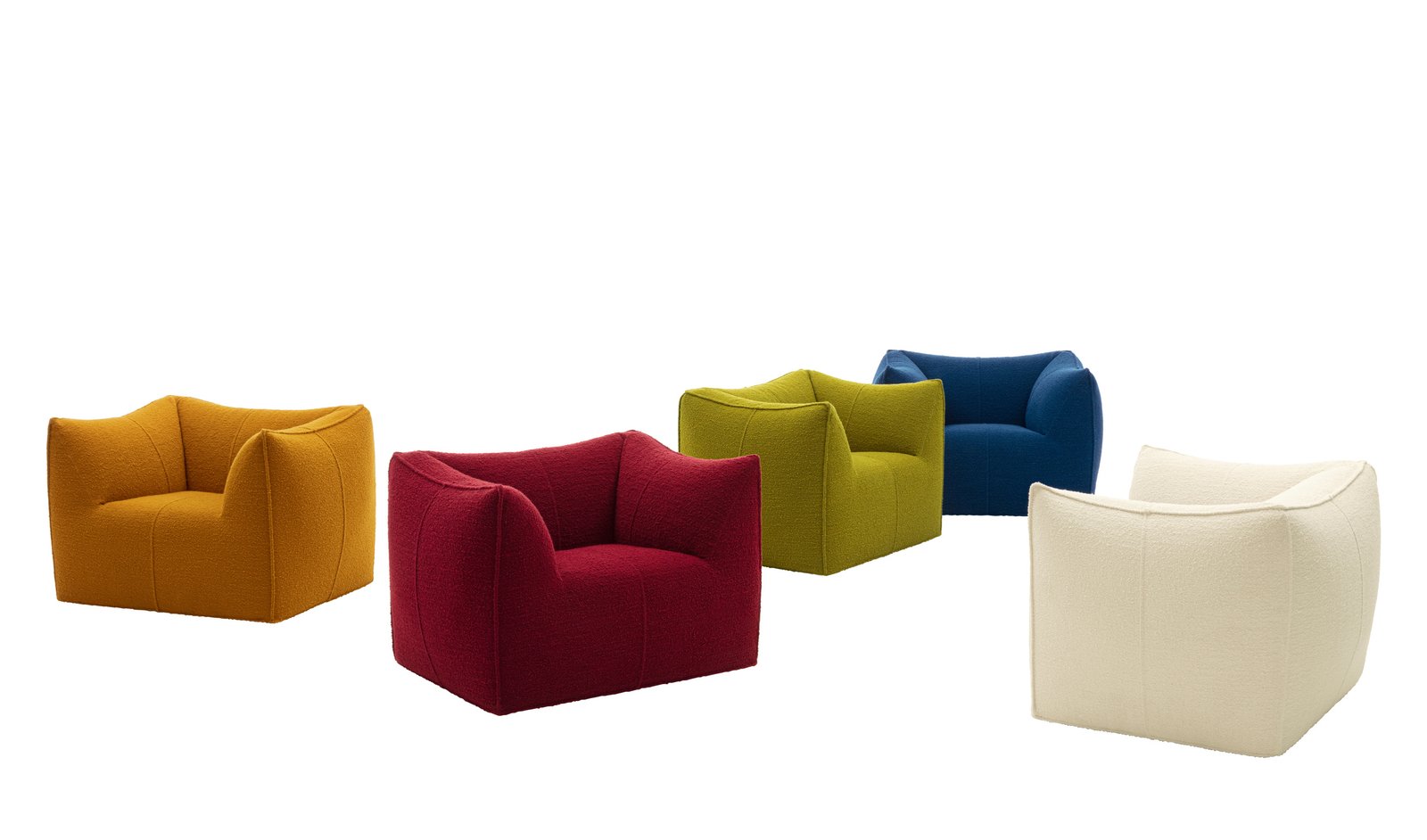Italian Modern Boucle Upholstered Iconic Comfort Chair