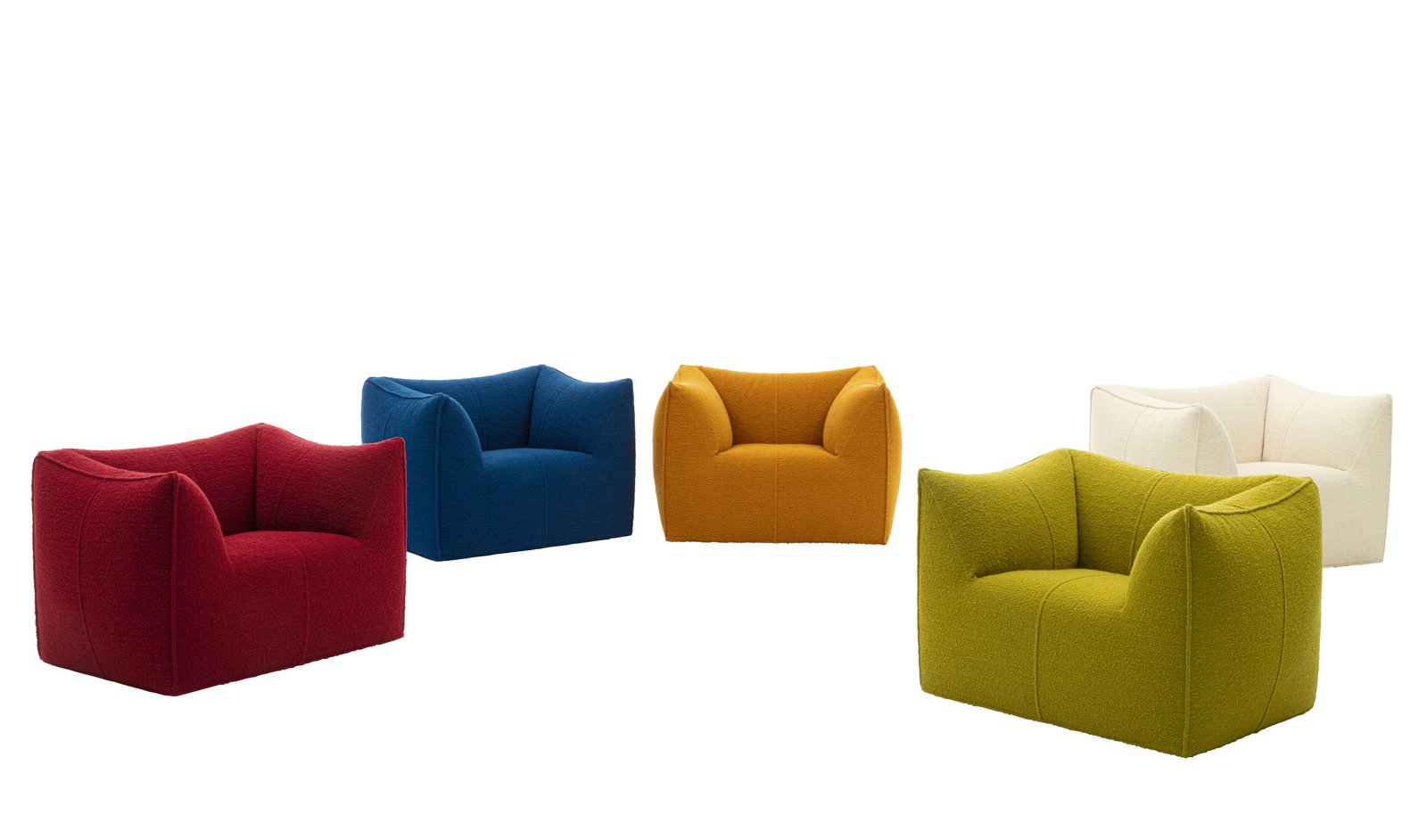 Italian Modern Boucle Upholstered Iconic Comfort Chair
