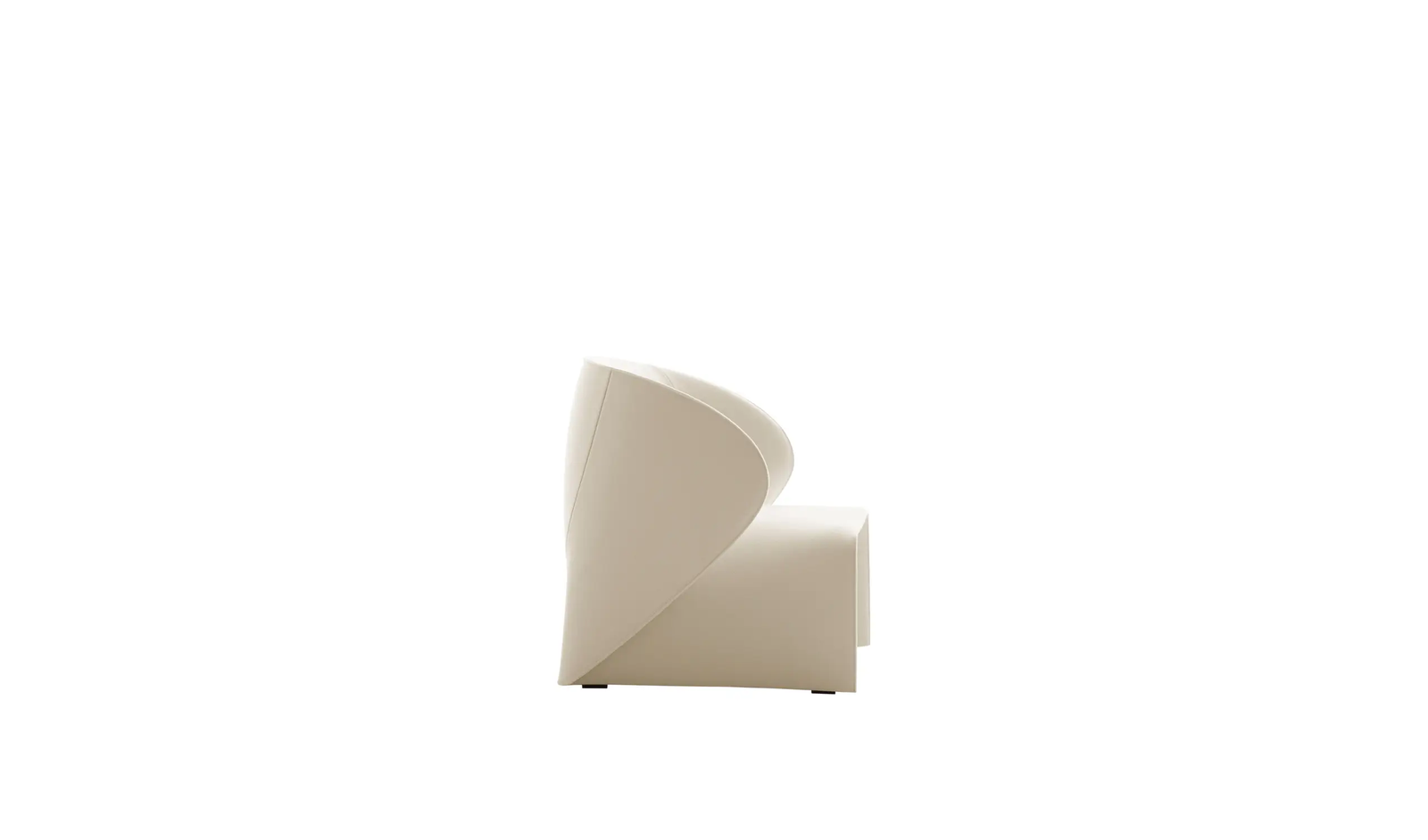 Vibrant Yellow Wool Curved One-Piece Upholstered Accent Chair