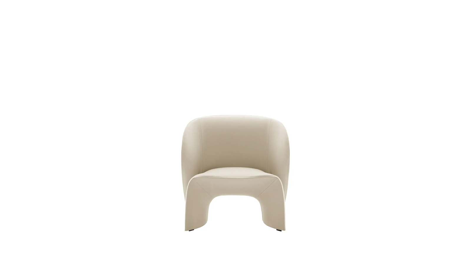 Vibrant Yellow Wool Curved One-Piece Upholstered Accent Chair