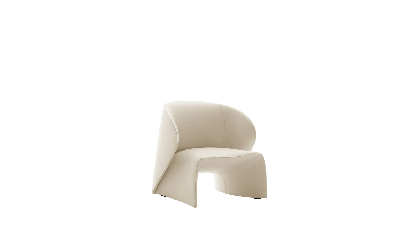 Vibrant Yellow Wool Curved One-Piece Upholstered Accent Chair