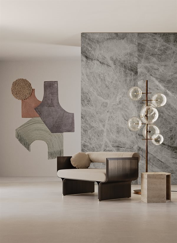 Beige Modern Travertine Hexagonal Side Tables Minimalist Stone Accent Pieces