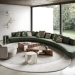 Emerald Velvet Swivel Accent Chair with Lumbar Pillow Modern Curved Design