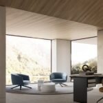 Curved Upholstered Swivel Armchair Linen Fabric Modern Comfortable Accent Chair