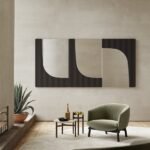 Curved Upholstered Swivel Armchair Linen Fabric Modern Comfortable Accent Chair