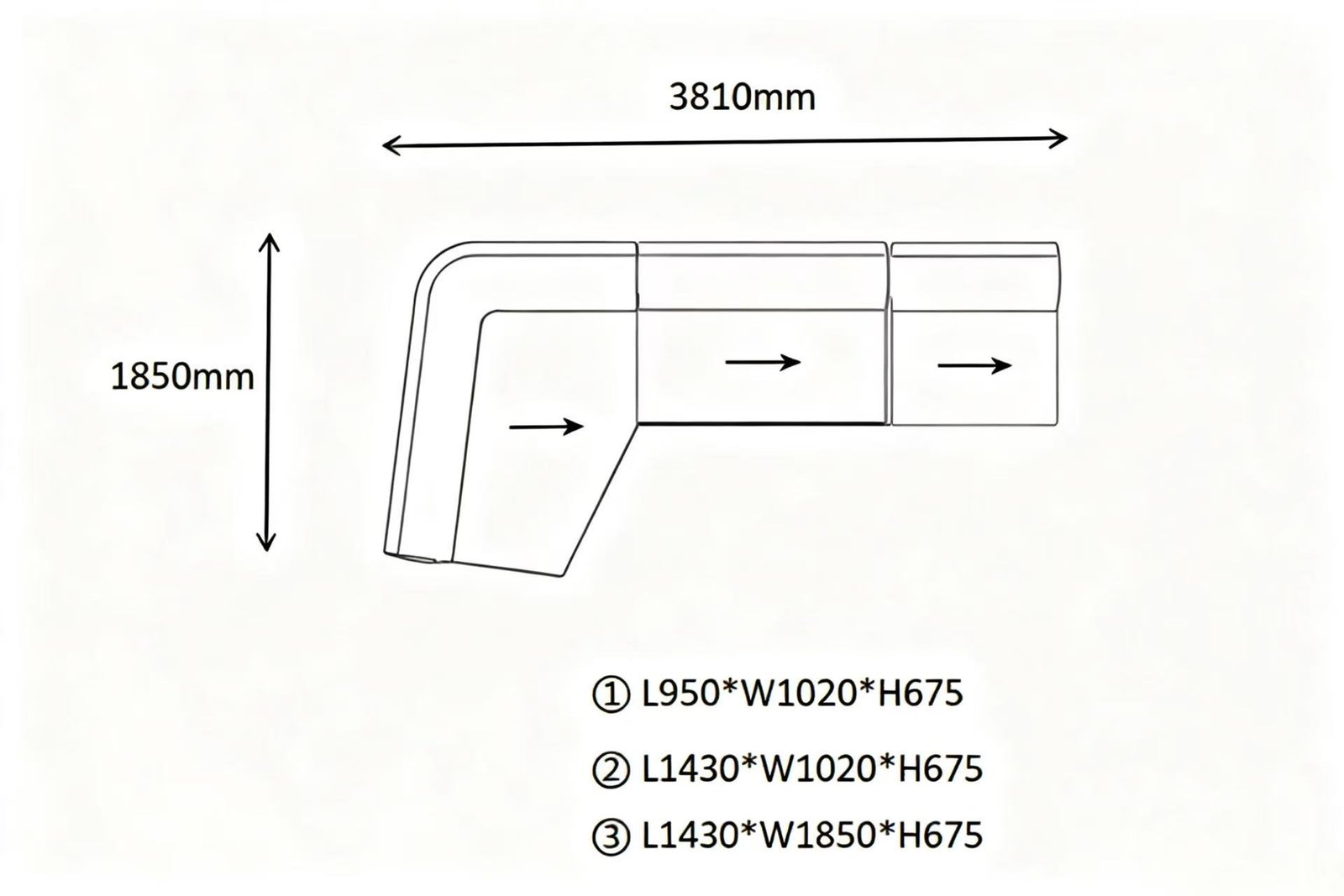 Flowing Modular Sofa with Ergonomic Support and Continuous Decorative Stitch