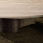 Organic Shape Marble Coffee Table White Travertine Nesting