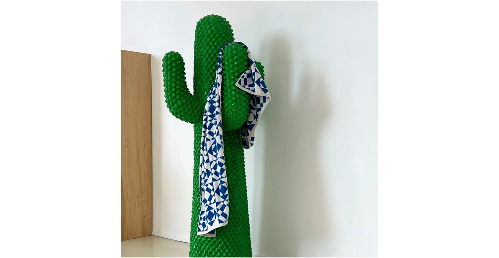 Sculptural Cactus Green Coat Stand Rack