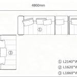 L-Shaped Sectional Sofa A(7 seaters)