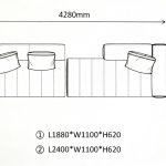 Straight Sofa B(6 seaters)