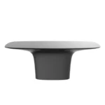 Modern Minimalist Black Dining Table with Sculptural Chairs
