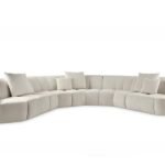 Premium Modular Sofa Durable Construction Custom Upholstery Side Tables