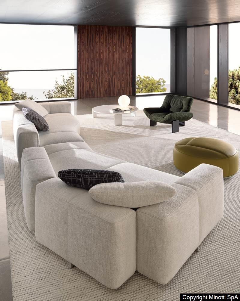 Luxury Modular Sofa with Goose-Down Cushions & Couture Detailing