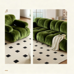 4 Seater Sustainable Iconic Design Modular Sofa with Biodegradable S-Wave Fabric