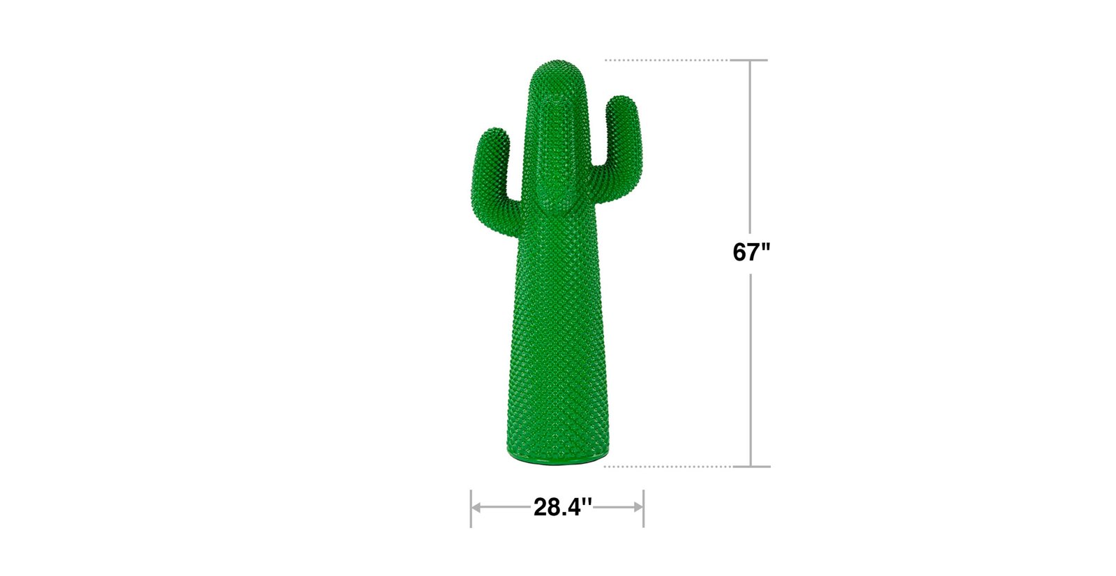 Sculptural Cactus Green Coat Stand Rack