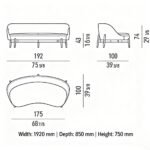Modern Sofa with Removable Upholstery Solid Wood Legs and Swivel Base