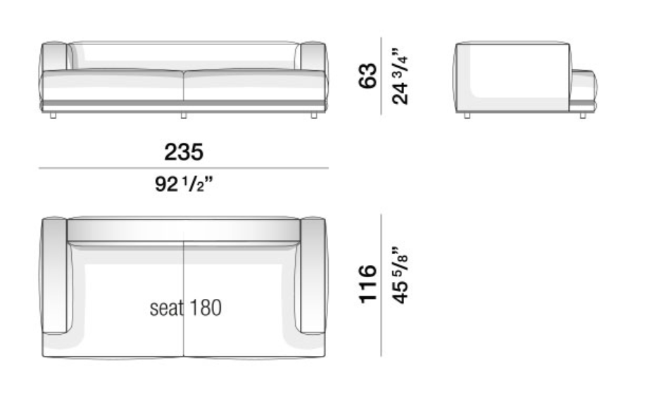 Modern Modular Sofa Curved Sections Recycled Cushions Timeless Style