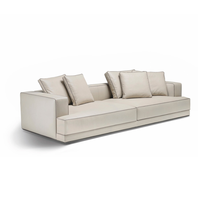 Modern Modular Sofa Curved Sections Recycled Cushions Timeless Style
